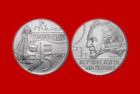 FEDERICO FELLINI  MONETA 5 EURO 2013  D'ARGENTO REPUBBLICA DI SAN MARINO INCASTONATA IN PORTACHIAVI GIOIELLO UNICO