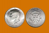 USA - MEZZO DOLLARO 1964 KENNEDY INCASTONATA IN PORTACHIAVI GIOIELLO